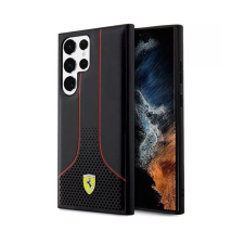 Ferrari Perforated 296 P Samsung Galaxy S23 Ultra Tok - Fekete (FEHCS23LPCSK) tok és táska
