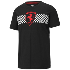 Ferrari Puma Ferrari férfi póló Race checkered, fekete-piros