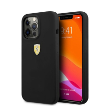 Ferrari Silicone Apple iPhone 13 Pro Max Magsafe hátlap tok, fekete tok és táska