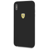 Ferrari Szilikon SF tok pajzs logóval iPhone XS Max fekete