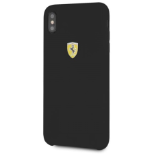Ferrari Szilikon SF tok pajzs logóval iPhone XS Max fekete tok és táska