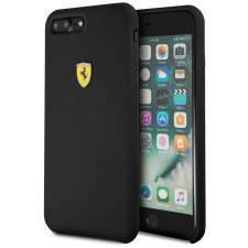 Ferrari Szilikon tok pajzs logóval iPhone 8 Plus fekete tok és táska