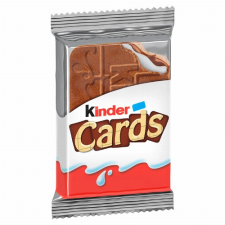 Ferrero Magyarország Kft. Kinder Cards ropogós ostya tejes és kakaós töltelékkel 25,6 g csokoládé és édesség