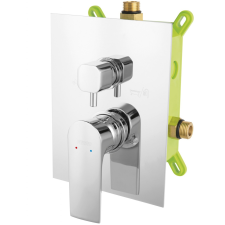  FERRO Algeo Square - Falsík alá építhető 2-funkciós csaptelep beépítő dobozzal BAQ7P2BOX csaptelep