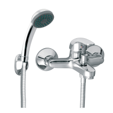 Ferro BVA11 Vasto Kádtöltő Csaptelep Tartós Zuhanyszettel - Rögzített, Egykaros, Ezüst (BVA11) csaptelep