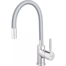 Ferro BZA4S Zumba Mosogató Csaptelep, Álló, Flexibilis - Forgatható, Egykaros, Ezüst (BZA4S) csaptelep