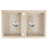  FERRO MEZZO II 2-medencés gr. mosogató 48/78, homokszín, DRGM2_48_78SA