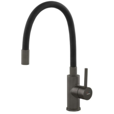 Ferro Mosogató csaptelep Novaservis Ferro flexi szilikon karral fekete/gun metal BZA4BSSGM csaptelep