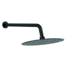 Ferro Zuhanyfej, esőztető, 250 mm + 35 cm zuhanykar, fekete, Slimline, Ferro csaptelep