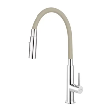 Ferro Zumba Slim 2F konyhai csaptelep bézs színű, flexibilis kifolyóval csaptelep