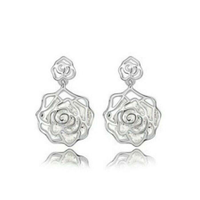  Feslő rózsa - ezüst - Fülbevaló fülbevaló