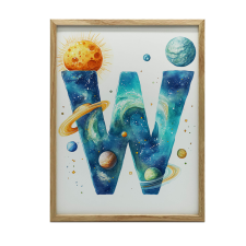  FESTÉS VÁSZON BETŰRE W MAGIC KERET NÉLKÜL PREMIUM VÁSZON 70x100 CM grafika, keretezett kép