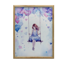 FESTÉS VÁSZON LILA JOY KERET NÉLKÜL 70X100 CM PREMIUM grafika, keretezett kép