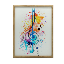 FESTÉS VÁSZONRA SZÍNES FA KULCS KERET NÉLKÜL VÁSZON 70x100 CM grafika, keretezett kép