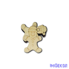  Festhető fafigura 5db/csomag 8cm - Mézi sapkában dekorációs kellék