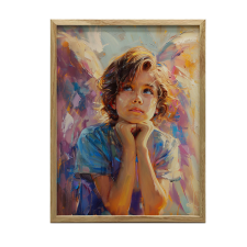 FESTMÉNY VÁSZON ANGYAL REVERZIÓRA KERET NÉLKÜL PREMIUM VÁSZON 70X100 CM grafika, keretezett kép