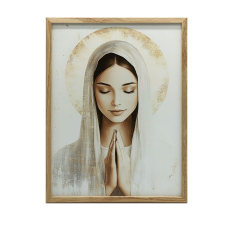 FESTMÉNY VÁSZONRA MI ASZNYA IMÁBAN ARANY KERETTEL 70x100 grafika, keretezett kép