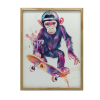  FESTMÉNY VÁSZONRA MONKEY Gördeszka 70x100 CM KERET NÉLKÜL VÁSZON