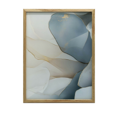 FESTMÉNY VÁSZONRA VIRÁG ELEGANCE KÉK ÁRNYÉKAIBAN 30x40 CM grafika, keretezett kép