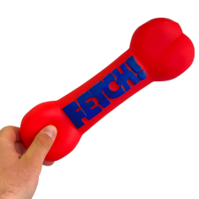  FETCH Rágható Gumi Sípoló Csont Kutyajáték, 24 cm, Piros játék kutyáknak