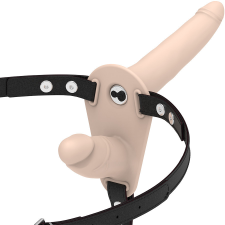 FETISH SUBMISSIVE HARNESS FETISH SUBMISSIVE HAFELCSATOLHATÓS - DUPLA BEHATOLÁS NATÚR FELCSATOLHATÓ VIBRÁTOR vibrátorok