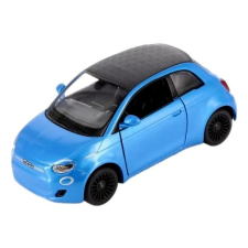  Fiat 500e fém modell, Kinsmart, méretarány 1:28, kék makett
