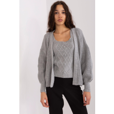FiatalDivat 2 részes pulóver szett 01920 szürke topmodellel