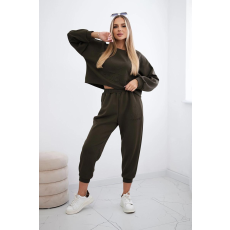 FiatalDivat Amour viszkóz tréningruha khaki színben