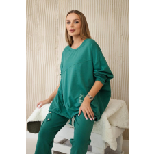 FiatalDivat Atlétaruha szett oversize pulóverrel, modell 10853 zöld női edzőruha