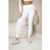 FiatalDivat Bordázott anyagból készült magas derekú leggings, 69847-es modell, ekrü színben