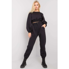 FiatalDivat Constanca fekete crop-top tréningruha szett