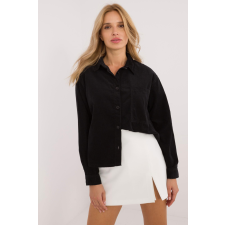 FiatalDivat Corduroy oversize ing modell 11184 fekete blúz