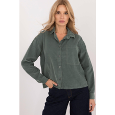 FiatalDivat Corduroy oversize ing modell 11184, khaki színű blúz