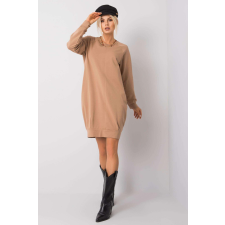 FiatalDivat Cristine pulóver ruha zsebekkel, teve színű női pulóver, kardigán