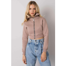 FiatalDivat Crop-top pulóver Ann cipzárral, bézs
