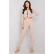 FiatalDivat Crop-top tréningruha Ivette világos bézs cipzárral női edzőruha