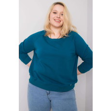 FiatalDivat Donna oversize pulóver kapucni nélkül türkiz