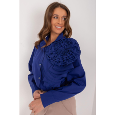 FiatalDivat Formai ing nagy virágos rátéttel, 61228 királykék modell blúz