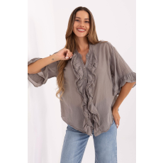 FiatalDivat Háromnegyedes ujjú ingblúz, 22495-ös modell, bézs