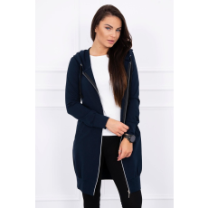 FiatalDivat Hosszabbított melegítő felső kapucnival tengerészkék