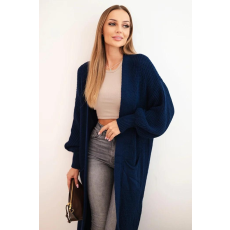 FiatalDivat Hosszú kardigán pulóver IT-8 modell világoskék