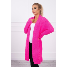 FiatalDivat Kardigán kötött szvetter modell 2019-1 neon rózsaszín női pulóver, kardigán