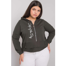 FiatalDivat Kaylee oversize pulóver cipzárral, khaki színű női pulóver, kardigán