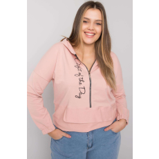 FiatalDivat Kaylee oversize pulóver púderrózsaszín cipzárral
