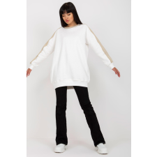 FiatalDivat Két színű pamut pulóver, 23178-as modell, fehér női pulóver, kardigán