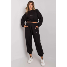 FiatalDivat Maleah vaskos crop top tréningruha fekete