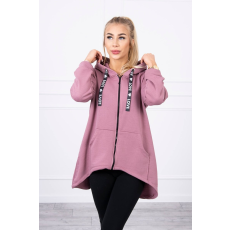 FiatalDivat Melegítő felső kapucnival és hosszabbított hátsó résszel modell 9108 ibolyaszínű