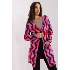 FiatalDivat Mintás kardigán pulóver rövid szálú, 70134-es modell, rózsaszín női pulóver, kardigán