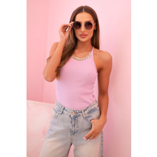 FiatalDivat Nyári pamut pántos top díszlánccal 68243-as modell lila színben blúz