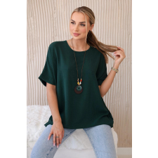 FiatalDivat Oversize blúz medállal, IT-31 sötétzöld modellel blúz